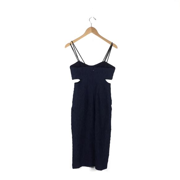 NWT Jonathan Simkhai Blue Crinkle Textured Cut Out Bodycon Dress Size 8 Cocktail - Picture 14 of 14